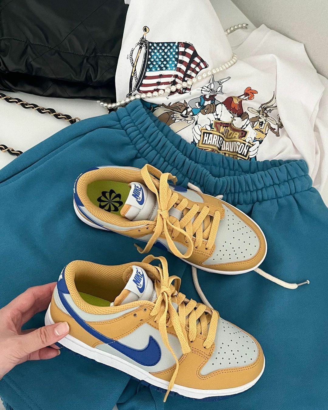 Nike Dunk Low Next Nature 稻麥黃 芥末黃 黃色 藍勾 休閒鞋 DN1431-700