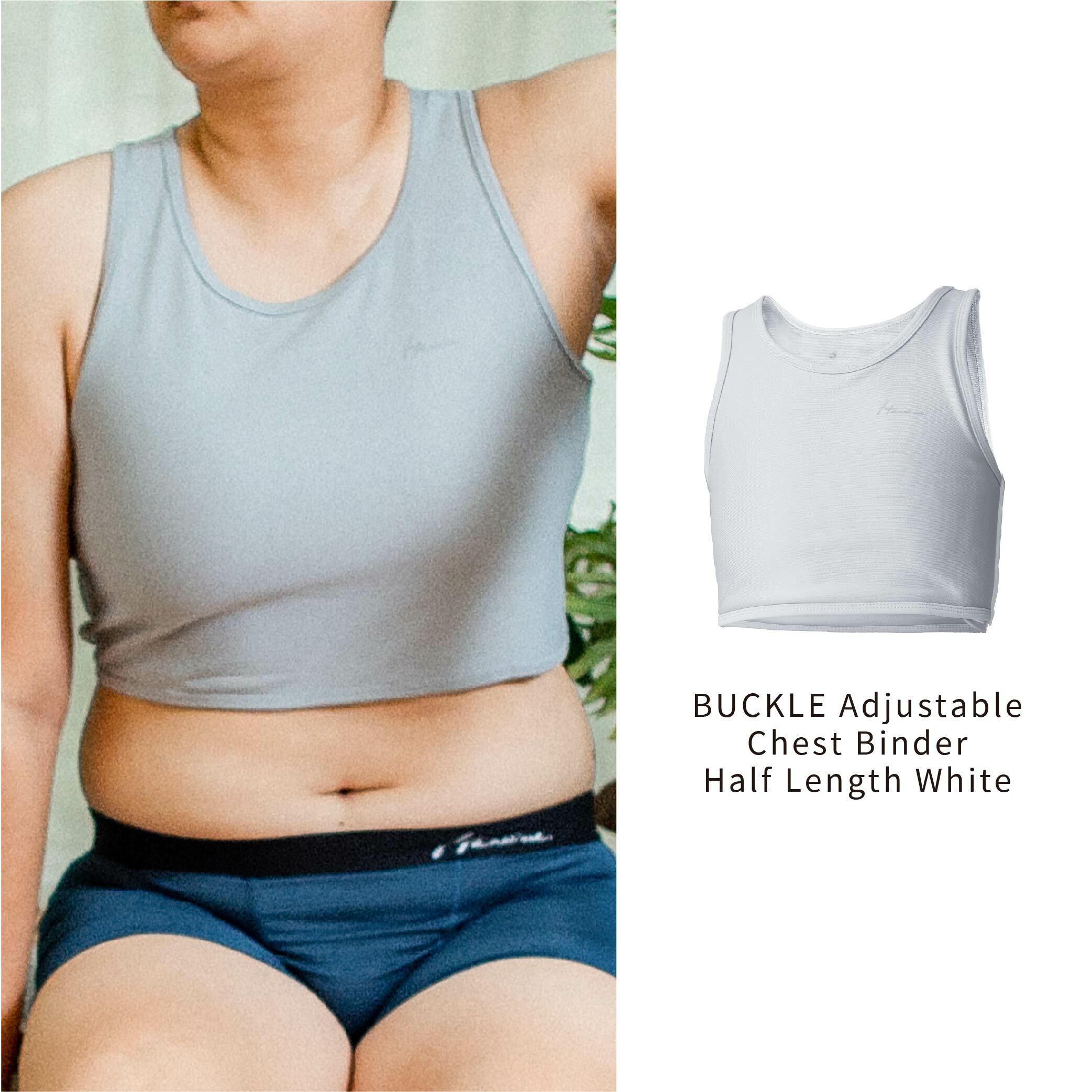 BUCKLE Adjustable Chest Binder Half Length White