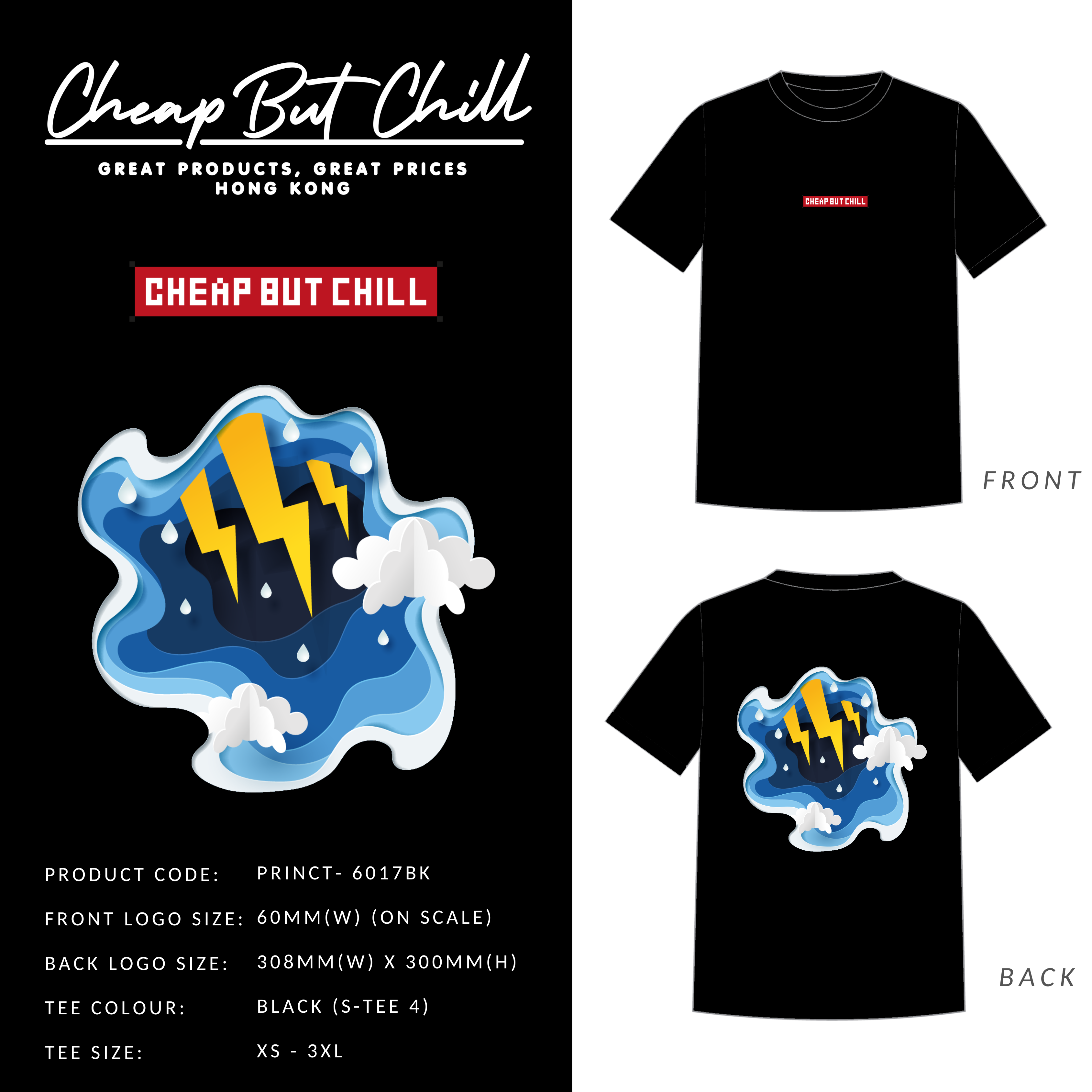 SOLD OUT ✦ CheapbutChill x ddann_tattoo - Thunder Tee