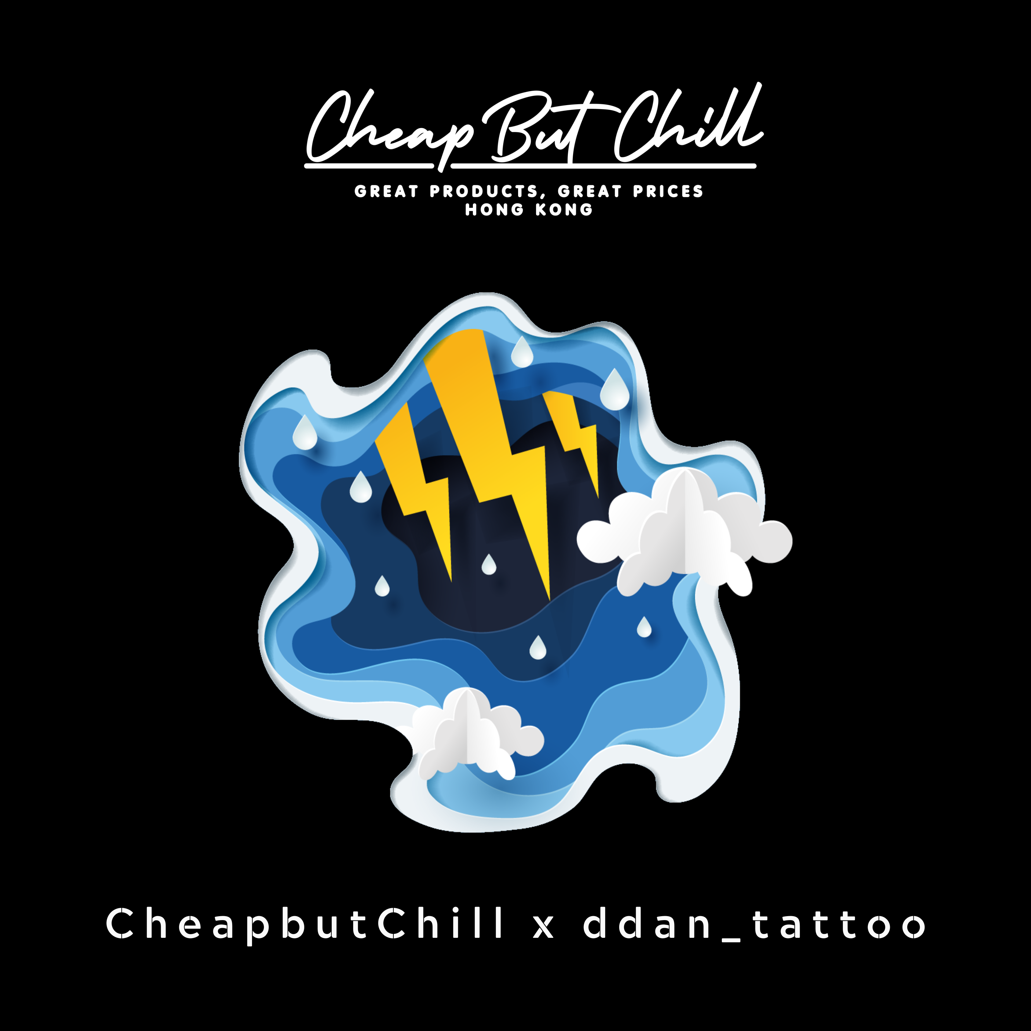SOLD OUT ✦ CheapbutChill x ddann_tattoo - Thunder Tee