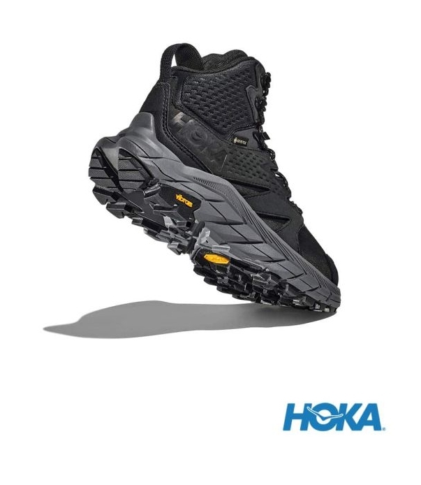 HOKA ONE ONE 男 Anacapa Mid Goretex 防水 登山鞋 黑 JUN-