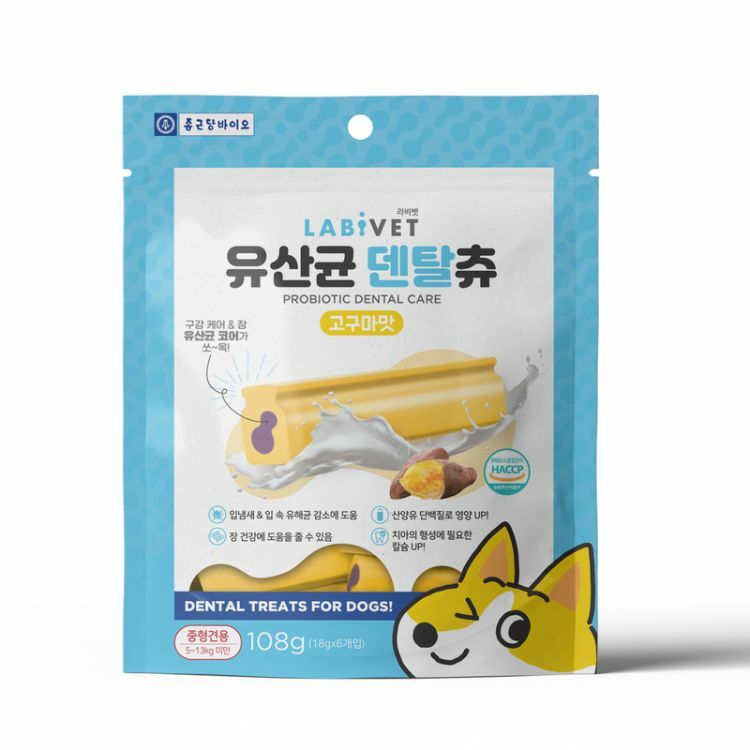 【韓國LABIVET】 益生菌烤地瓜口味潔牙棒