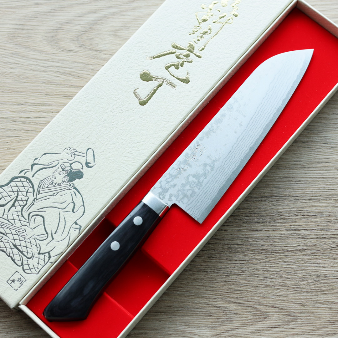 增谷訓生 三德刀 165mm VG10鋼 大馬士革