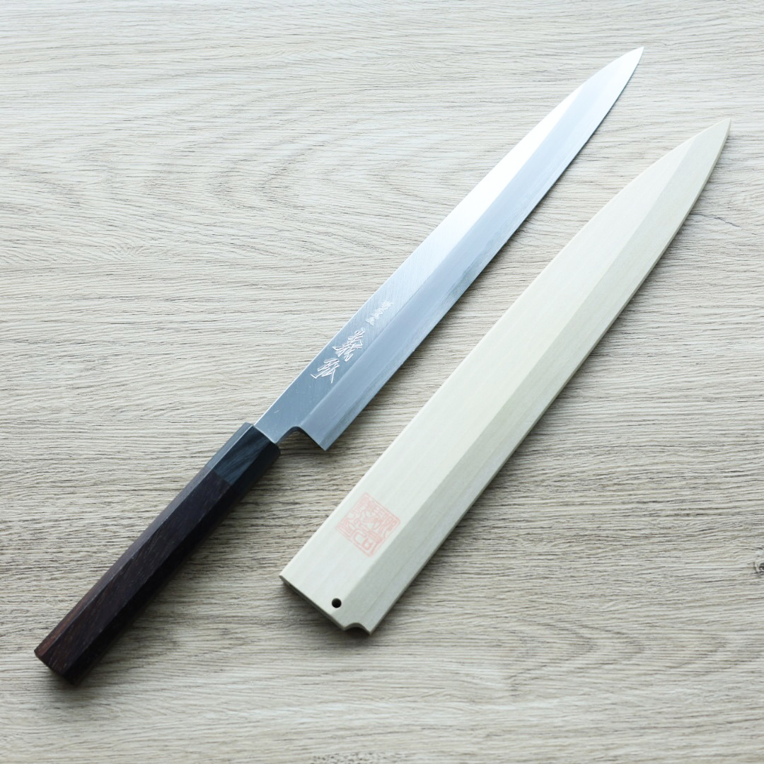 山脇刃物/鄉右馬允義弘柳刃270mm 上作白紙鋼/附刀鞘