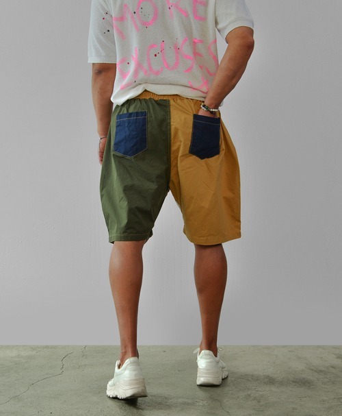 朋克配色蓬鬆短褲