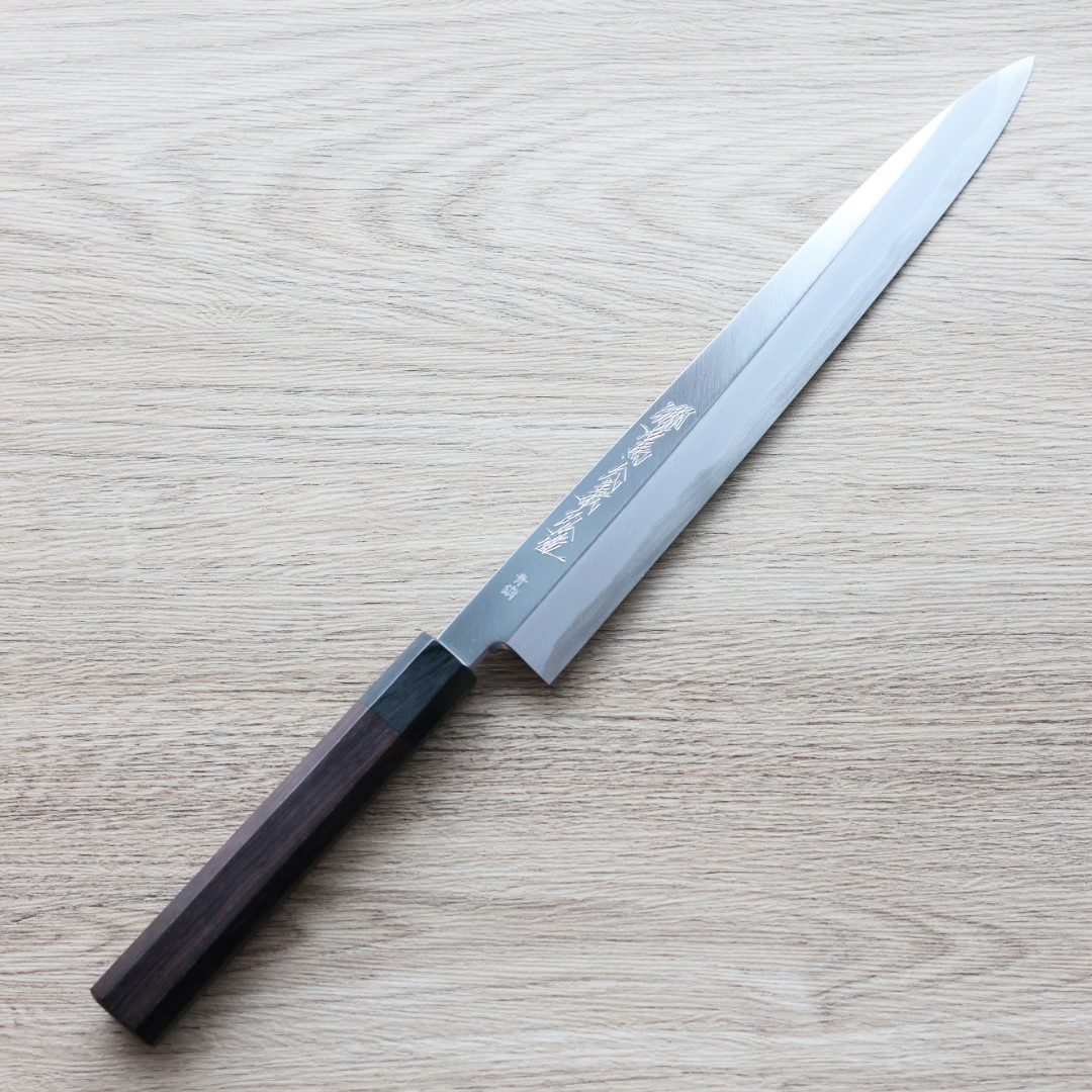 山脇刃物/鄉右馬允義弘 柳刃 300mm 本鍛鍊 青紙鋼/附刀鞘