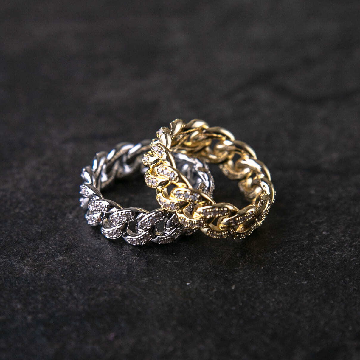 8mm滿鑽古巴戒指