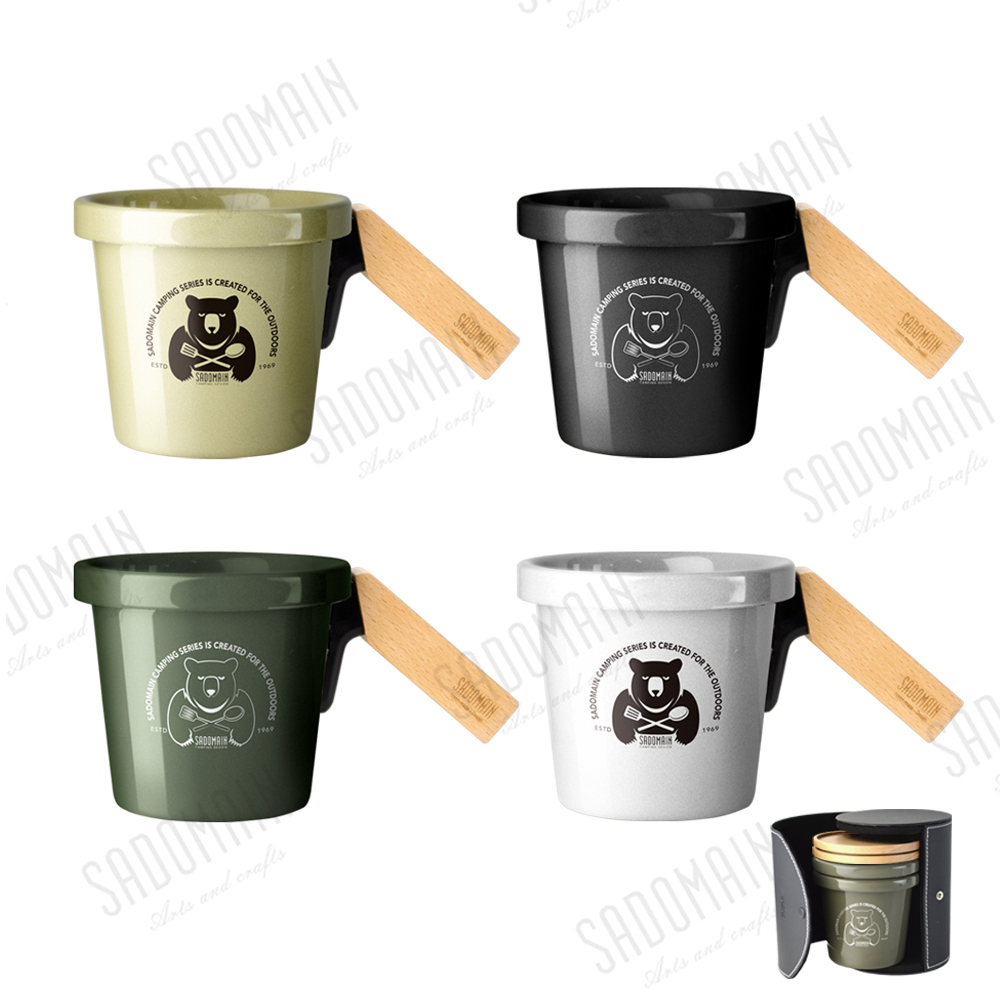 SADOMAIN 仙德曼琺瑯磁吸杯 2入/ 2蓋 400ml (附收納皮盒) SV3402