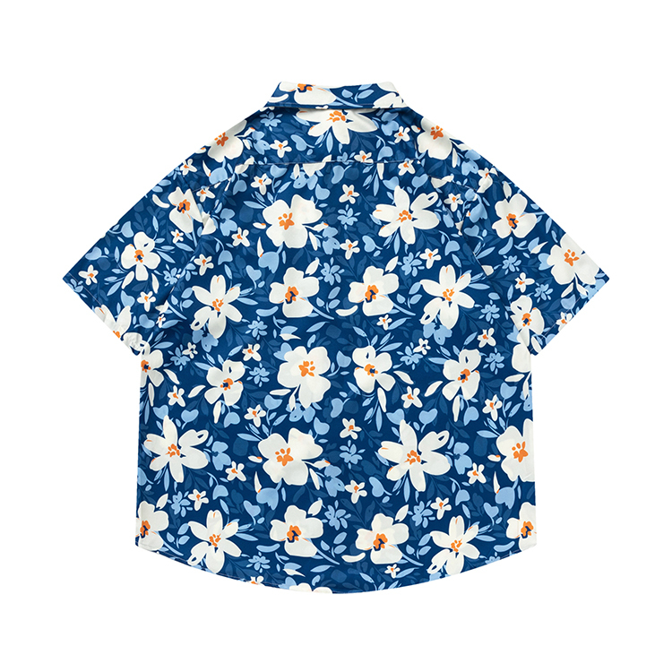 花襯衫 雛菊 寶石藍