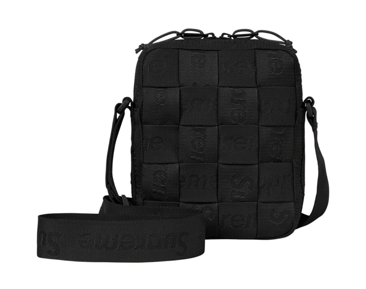 Supreme Woven Shoulder Bag Black 黒-