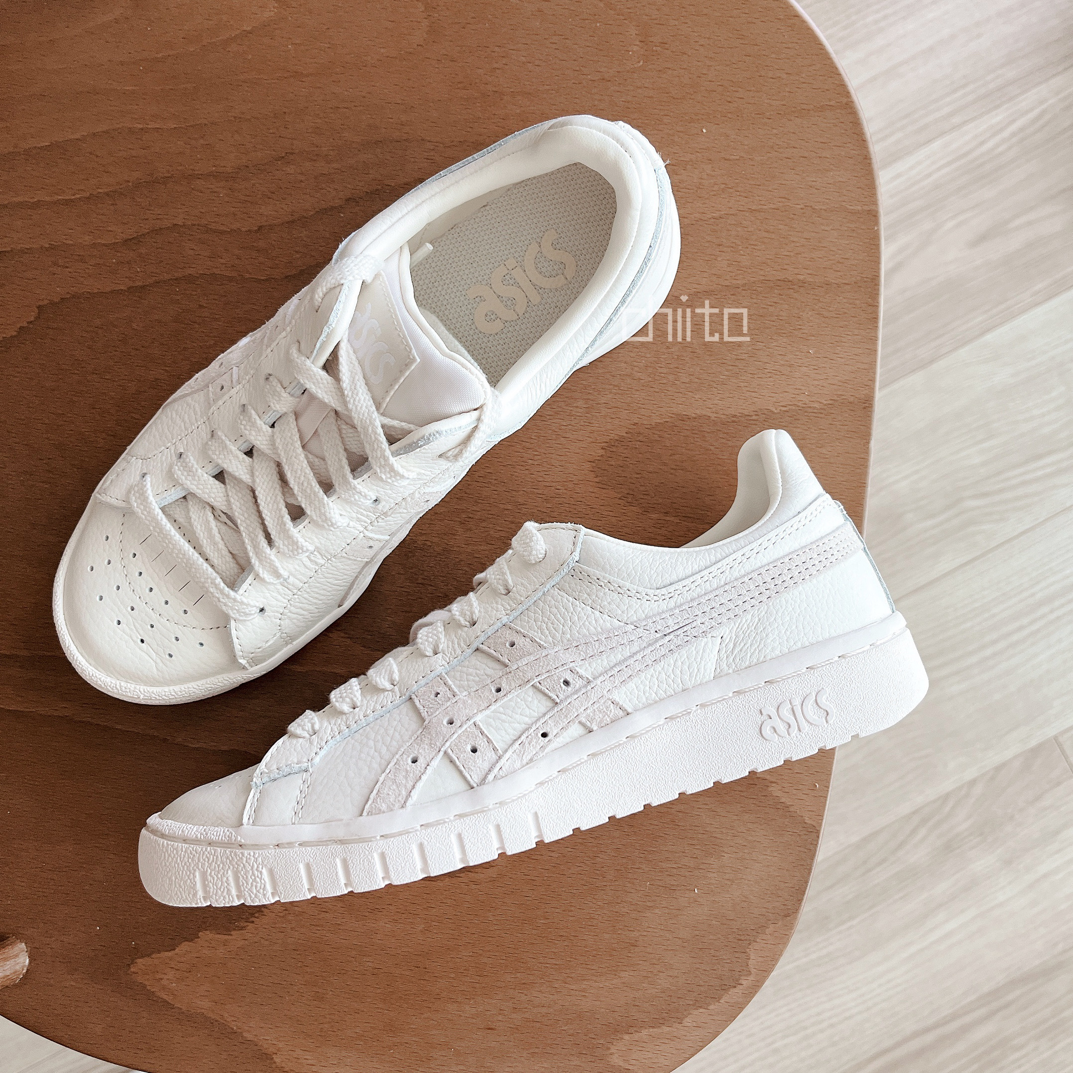 Asics GEL-PTG 杏色小白鞋