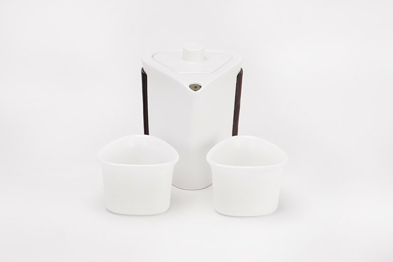 三文魚白釉泡茶組│打破傳統器形│創意十足