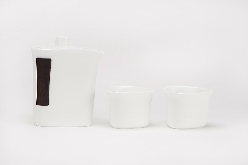 三文魚白釉泡茶組│打破傳統器形│創意十足