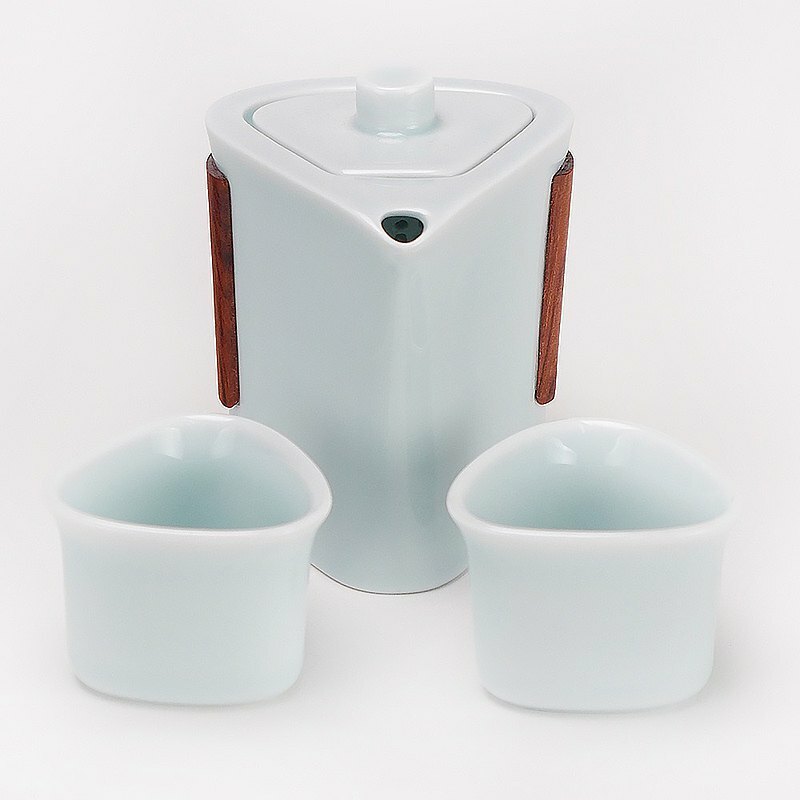 三文魚影青泡茶組│打破傳統器形│創意十足