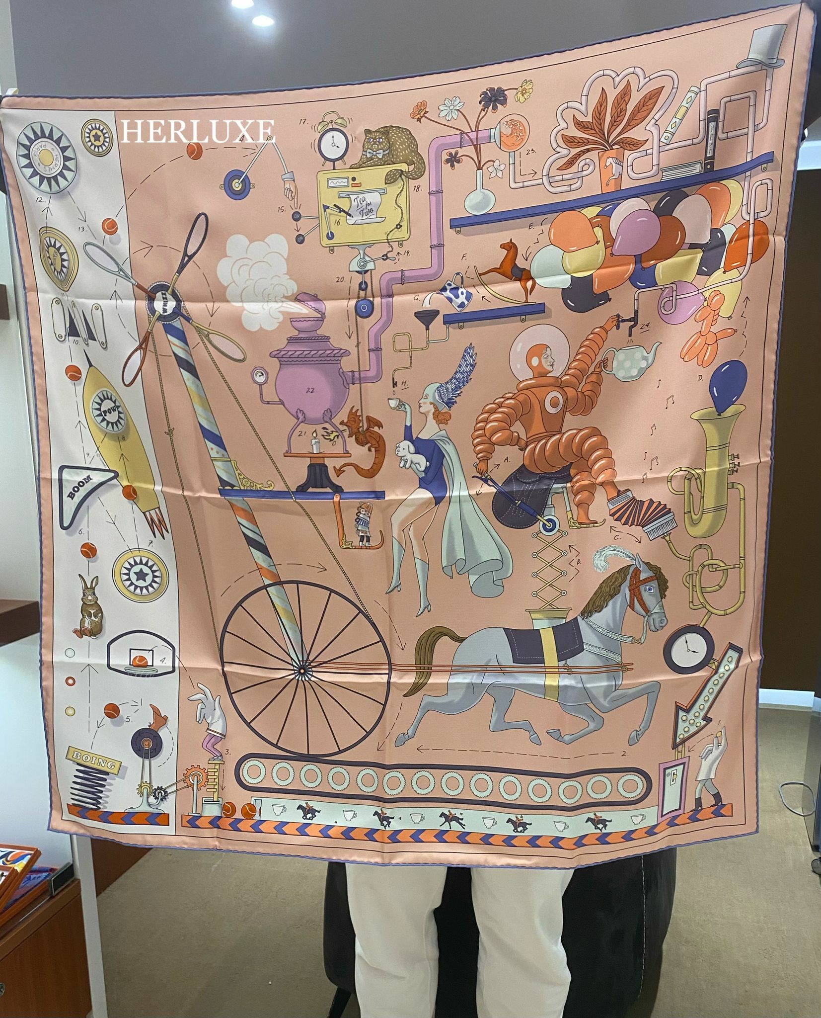 Scarf 100% soie 90 × 90cm