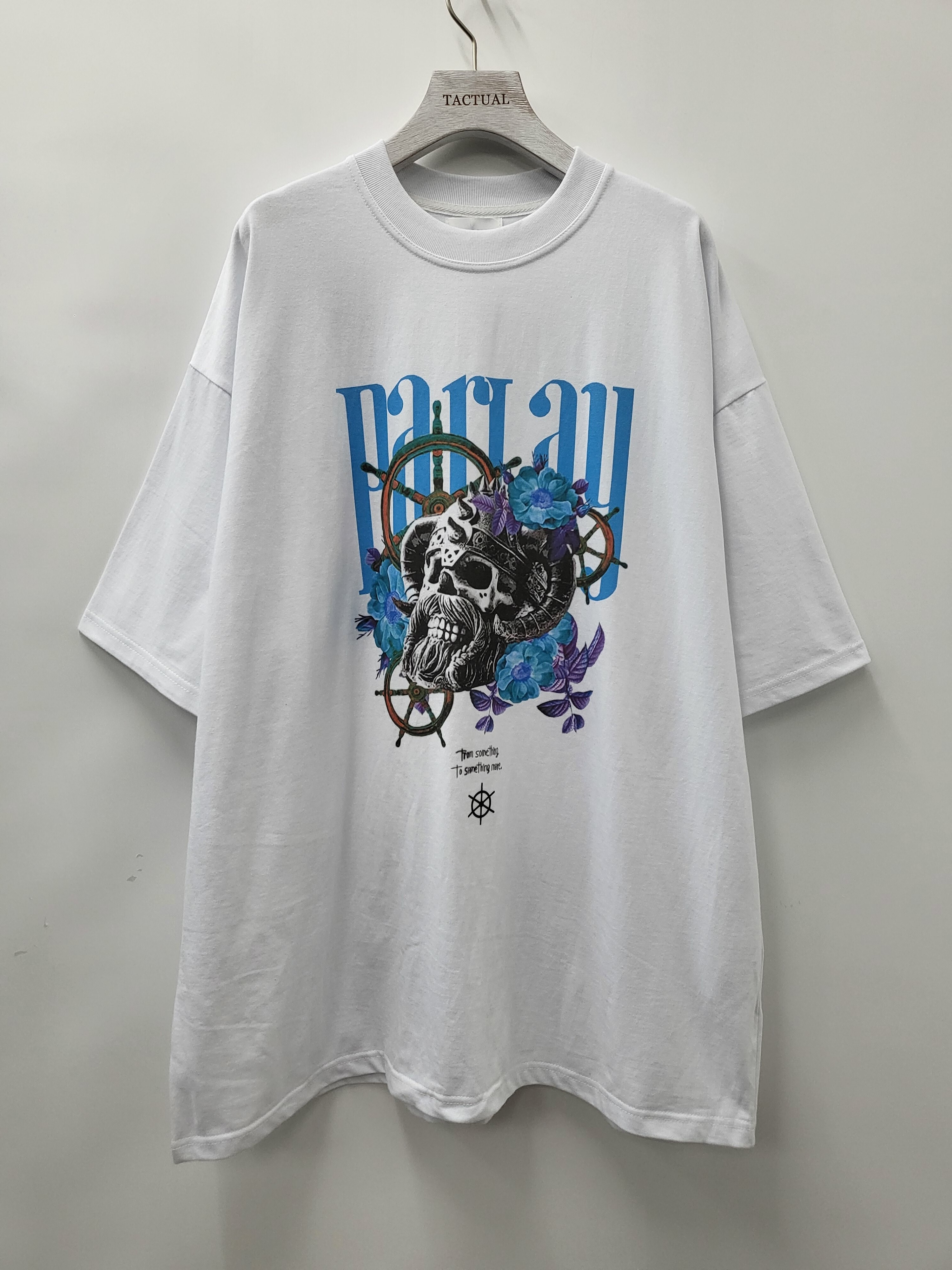 骷髏骨英文字短袖Tee T4978