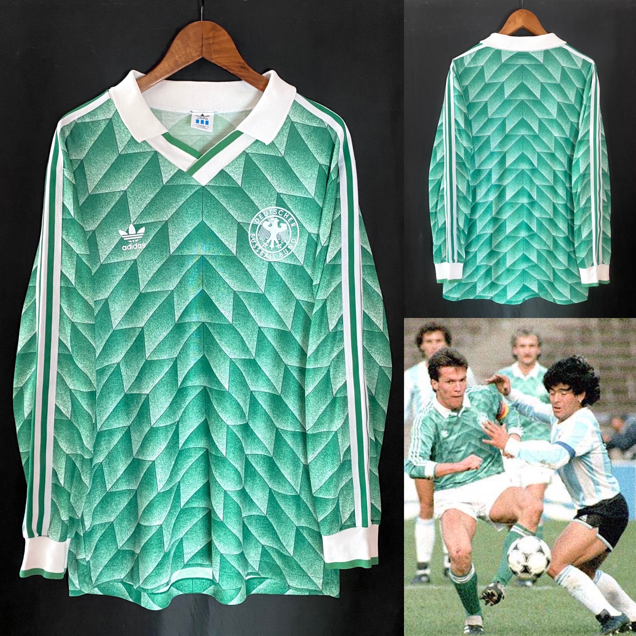West Germany 1987 Adidas Away Shirt Japan version Template Deutschland 1988