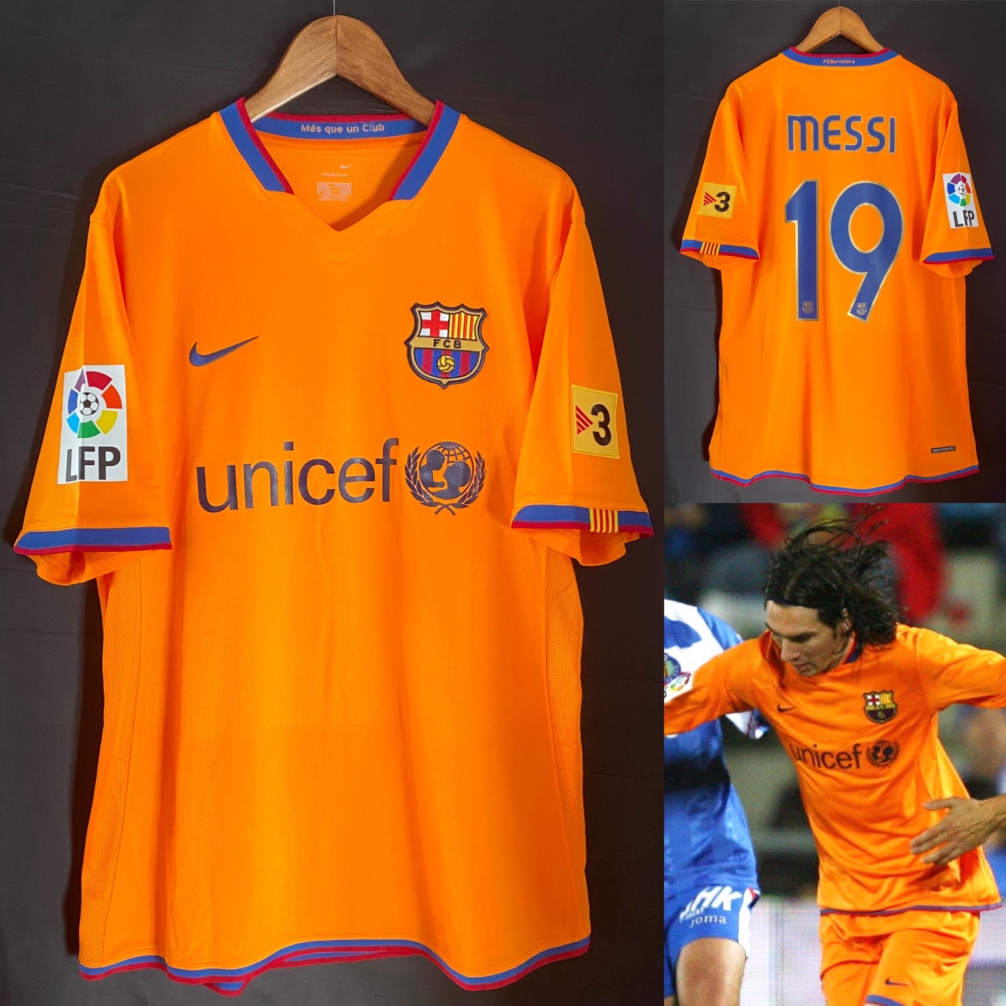 巴塞隆拿 2007-2008 Nike 二客球衣 #19 MESSI