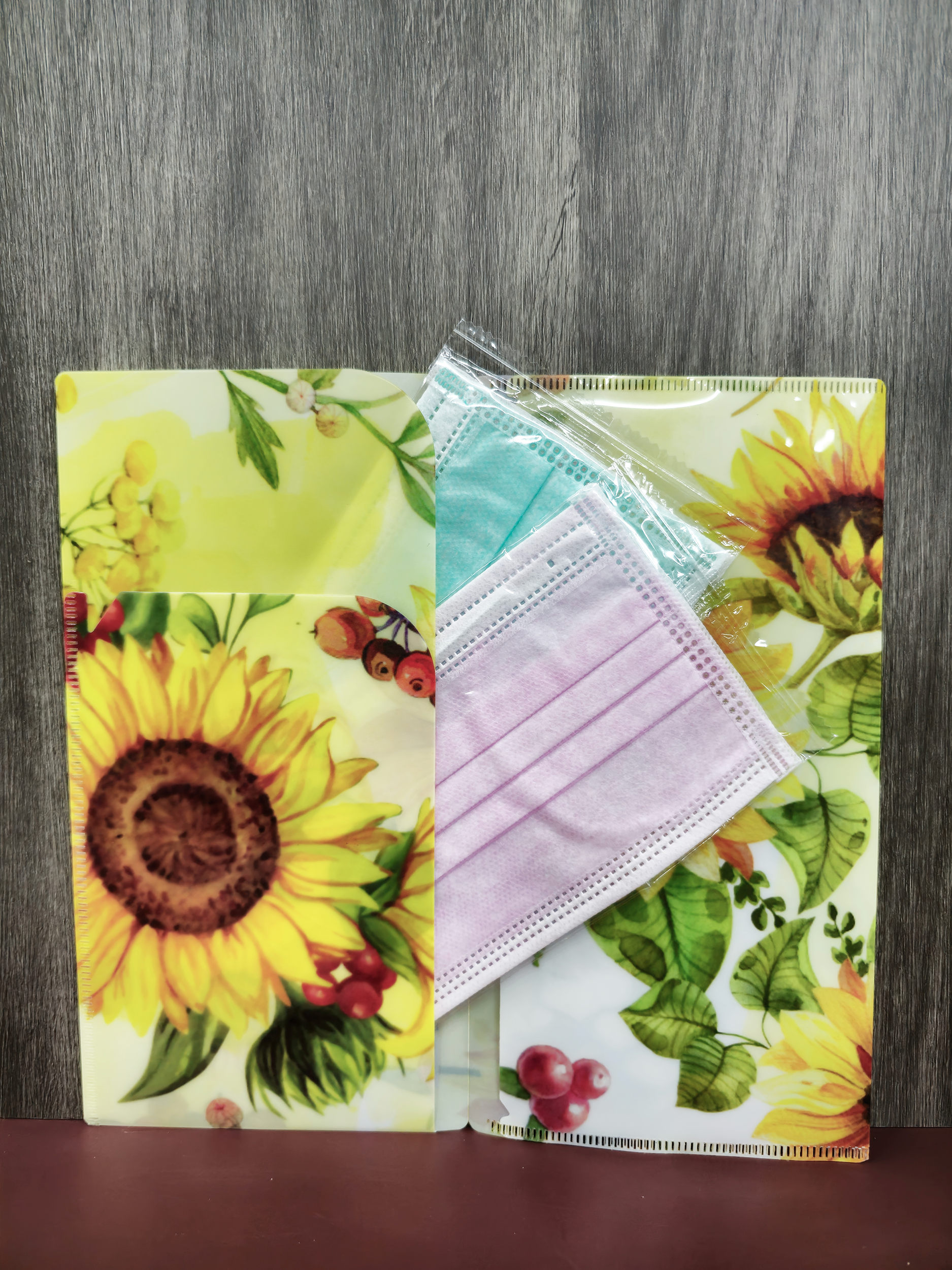 【永恆的愛系列】Lanchester口罩套 向日葵 22*11cm (三層分隔內層)