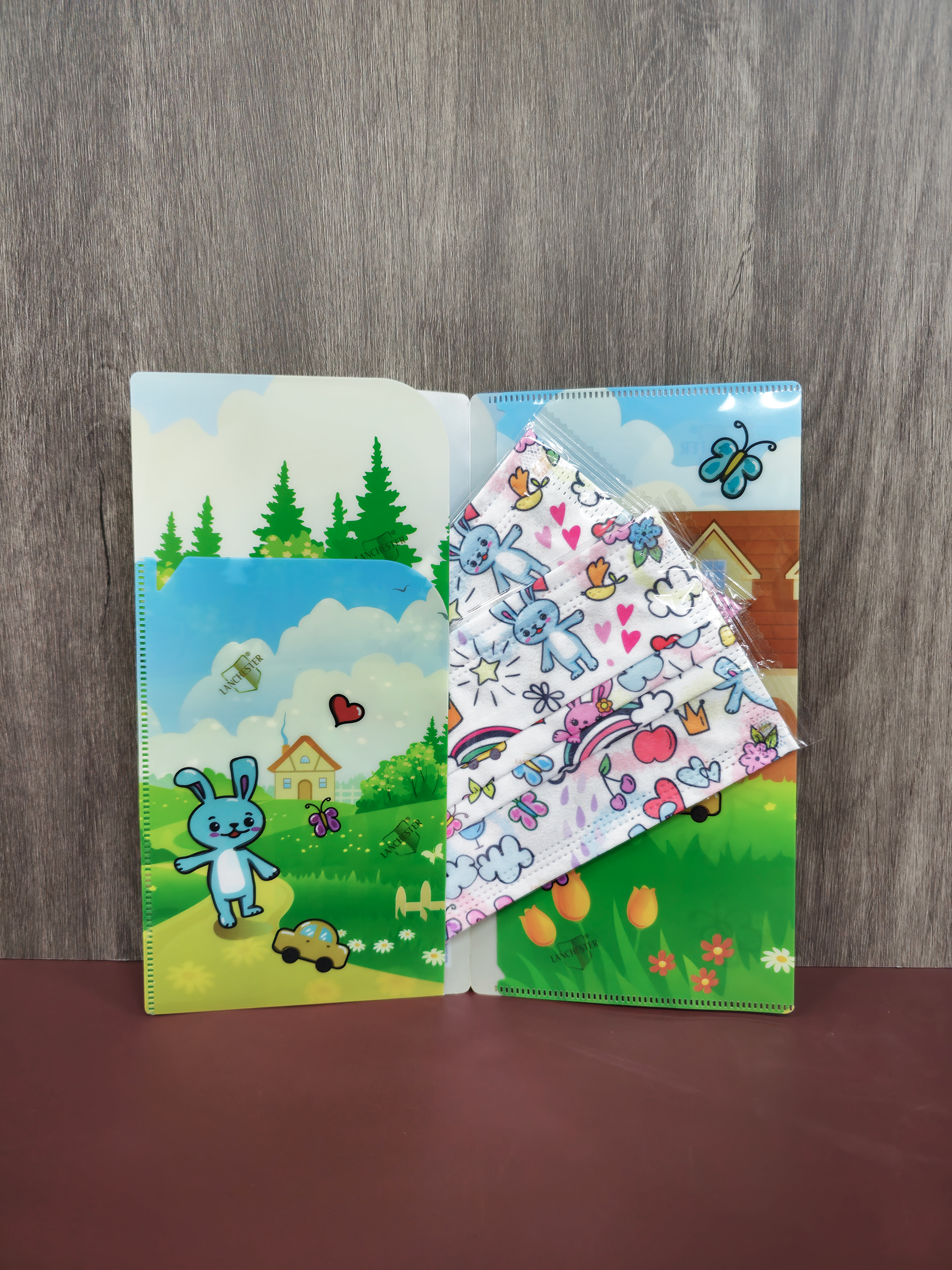 【蘭徹斯特奇遇記】Lanchester口罩套 藍兔 22*11cm (三層分隔內層)