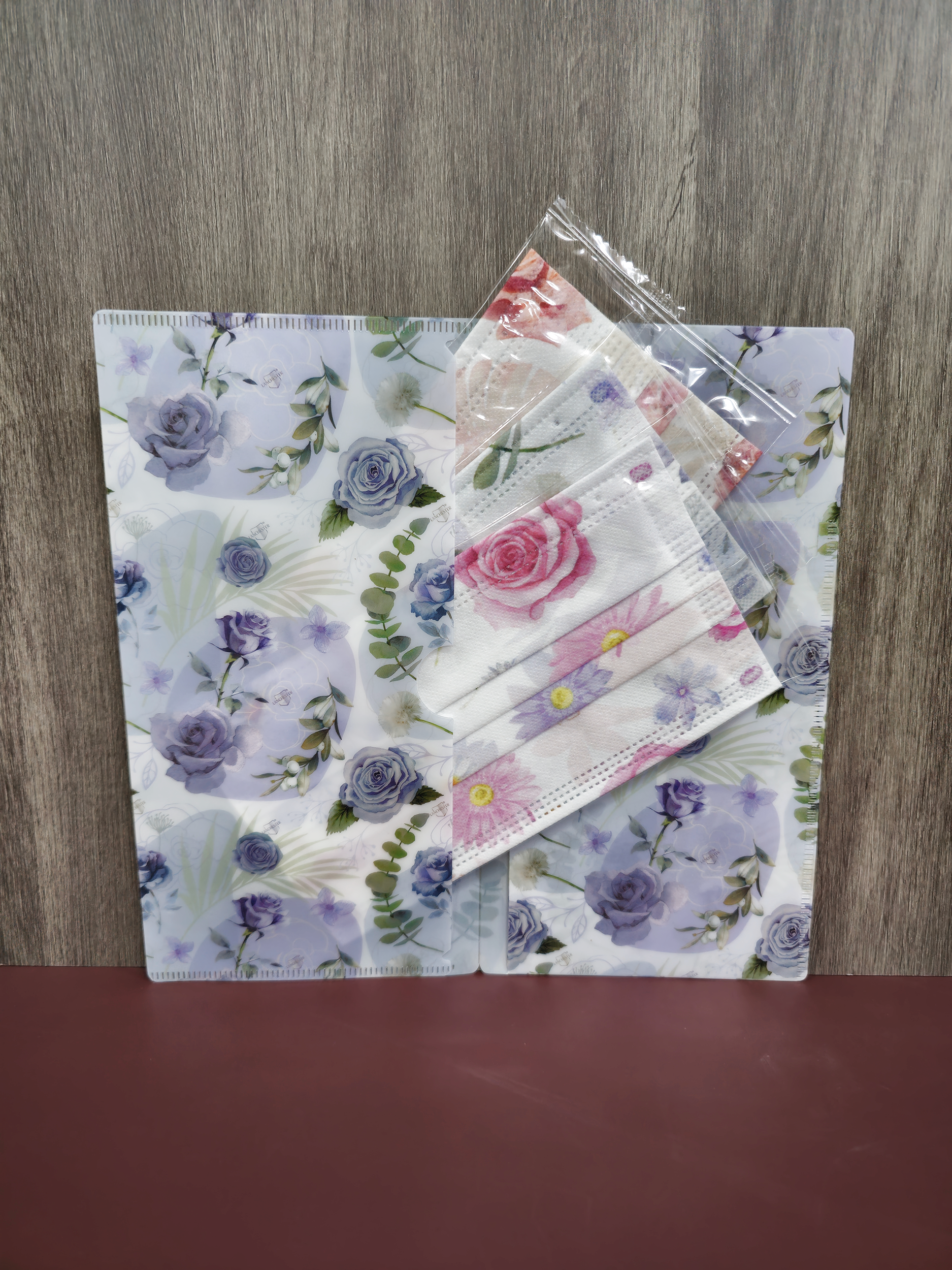 【莫蘭迪花語系列】Lanchester口罩套 莫蘭迪花語系列 I 22*11cm (三層分隔內層)