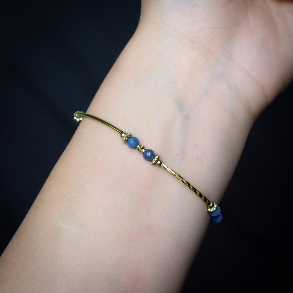 芬蘭假期｜丹泉石黃銅手鍊 C1412