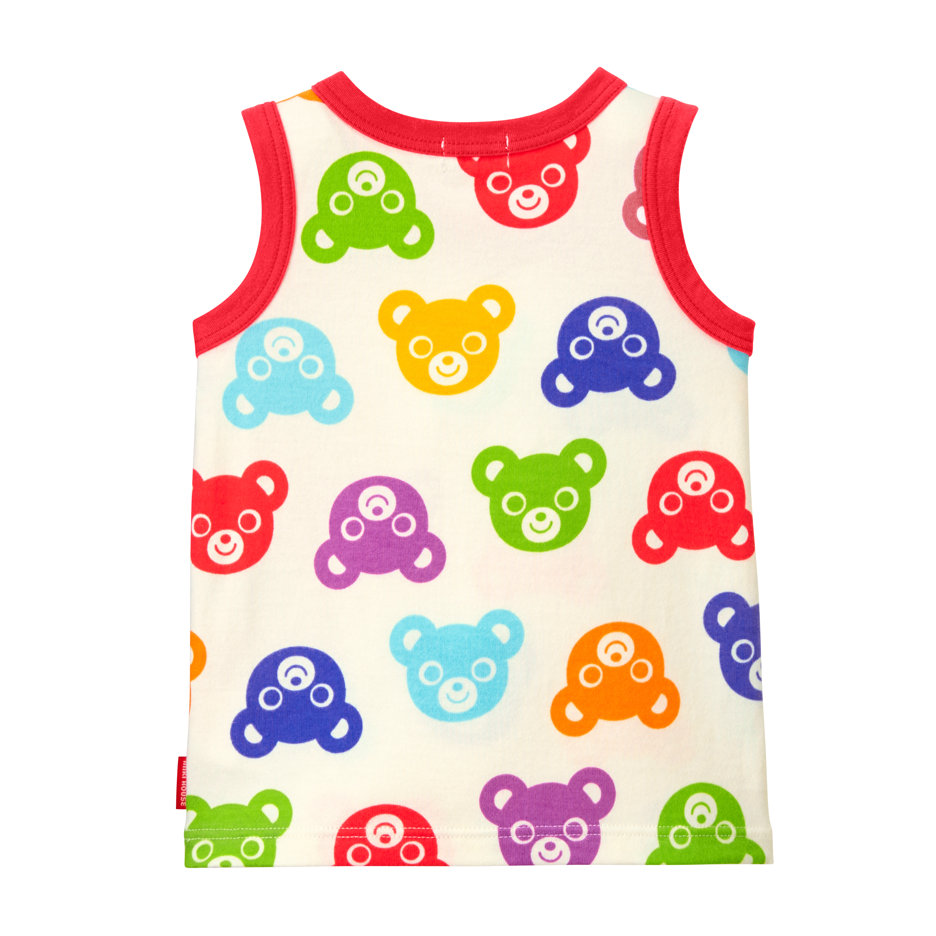 彩色小熊頭像背心