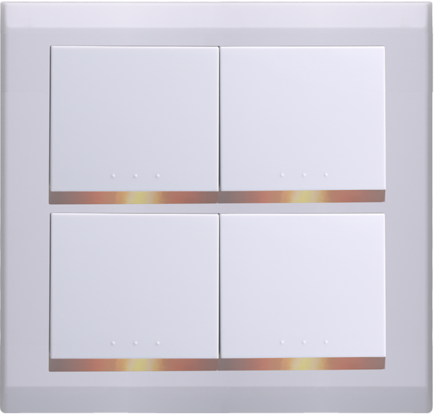 中一 月光輕觸款/四開關蓋板組 JY-MN5452-LI