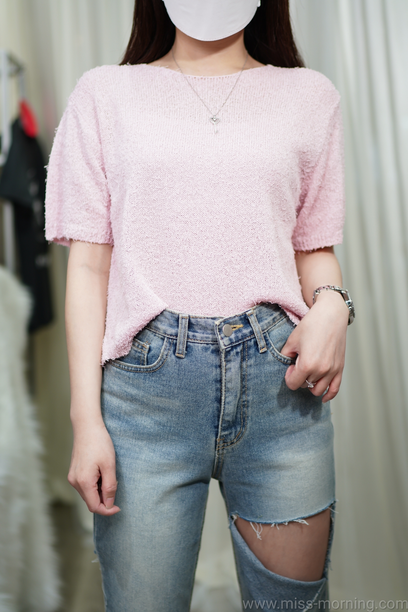 三色款上衣(13256)&前後洞牛仔褲(33573)