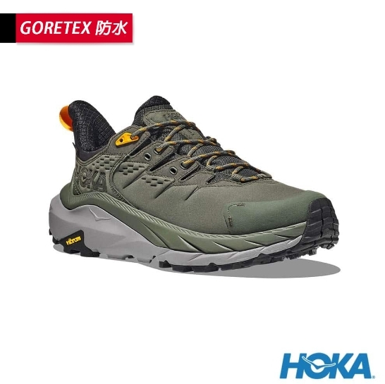 HOKA ONE ONE 男 Kaha 2 Low Goretex 防水 登山鞋 百里香綠/橘黃 JUN-