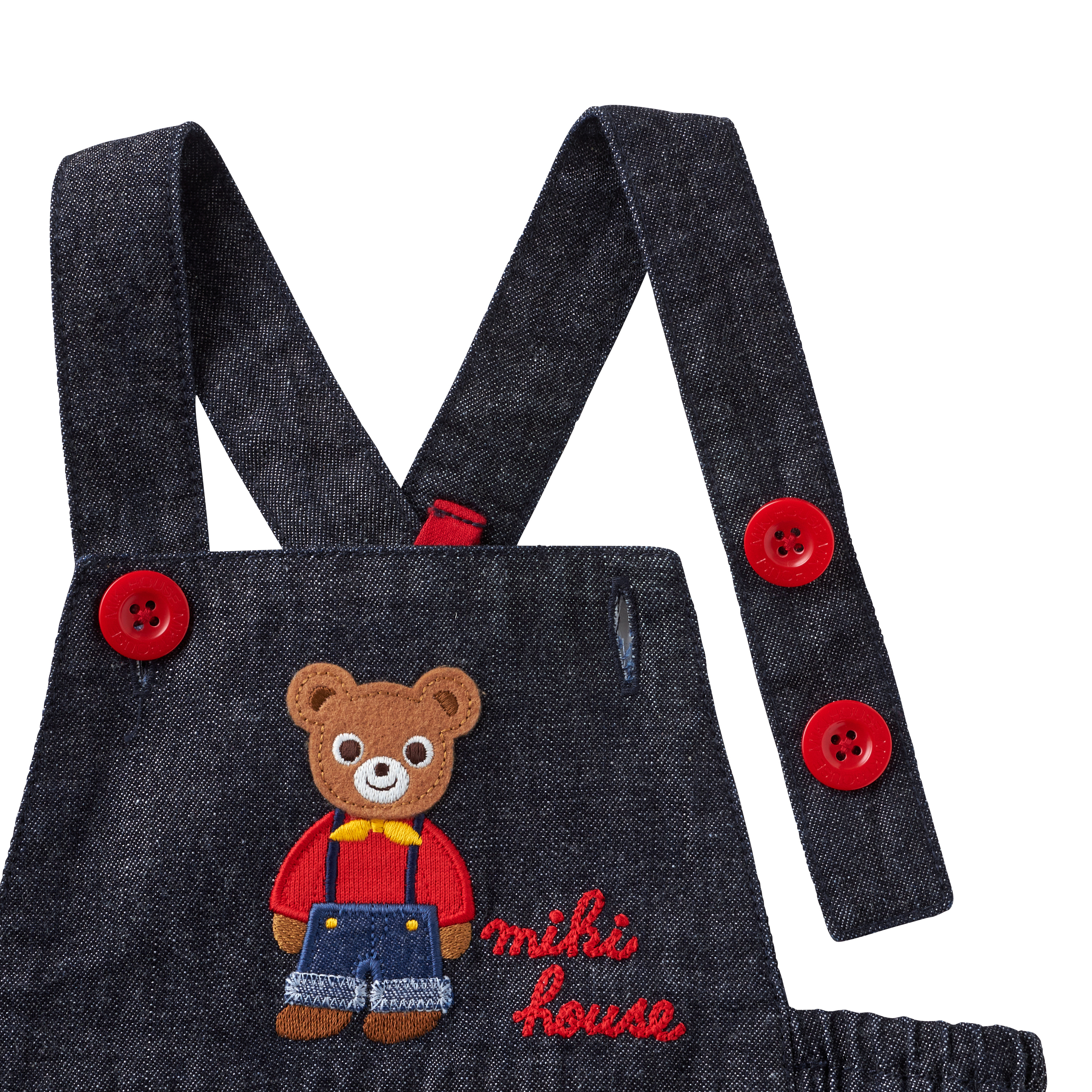 小熊刺綉嬰兒連體服