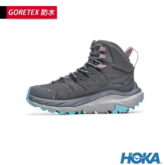 HOKA ONE ONE 女 Kaha 2 Goretex 防水 登山鞋 城堡岩灰/黛藍 JUN-