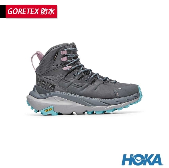 HOKA ONE ONE 女 Kaha 2 Goretex 防水 登山鞋 城堡岩灰/黛藍 JUN-