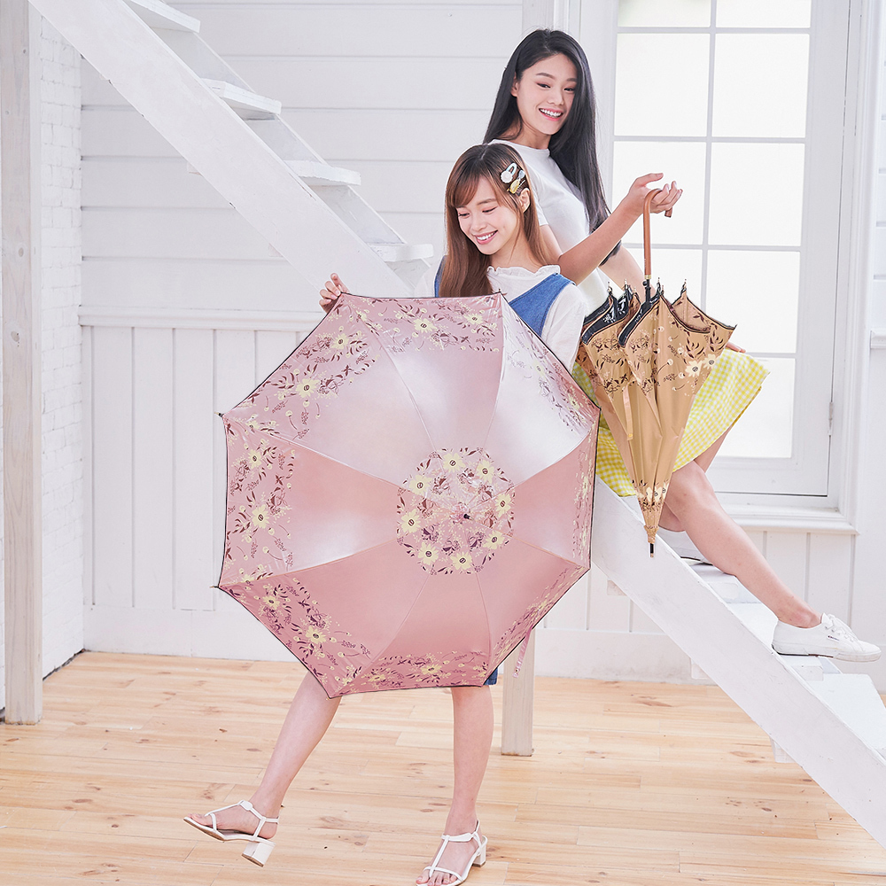 雨之戀降溫10℃鈦奈米直傘鄉村雛菊8色,降溫10℃傘—豔陽下瞬間涼爽防護,高防曬係數,UPF50+,絕佳陽傘推薦,涼感,抗UV,防曬,天然物理性防曬,抗熱,百搭傘,超降溫