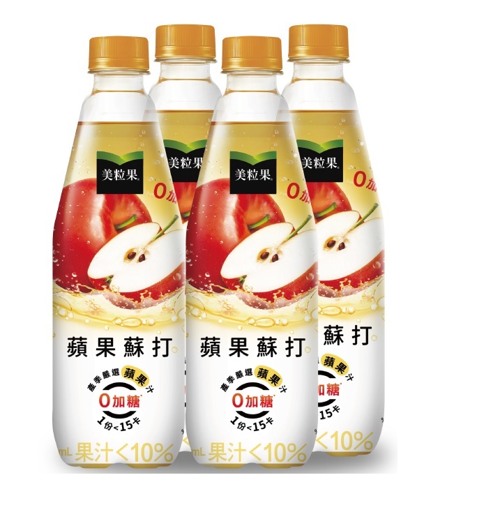 【美粒果】零加糖蘋果蘇打 500ml-4入