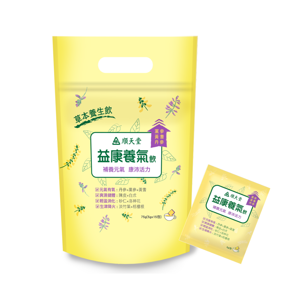 ✨養護新品95折✨【順天堂】益康養氣飲(5g/包，15包/袋) | 早安健康嚴