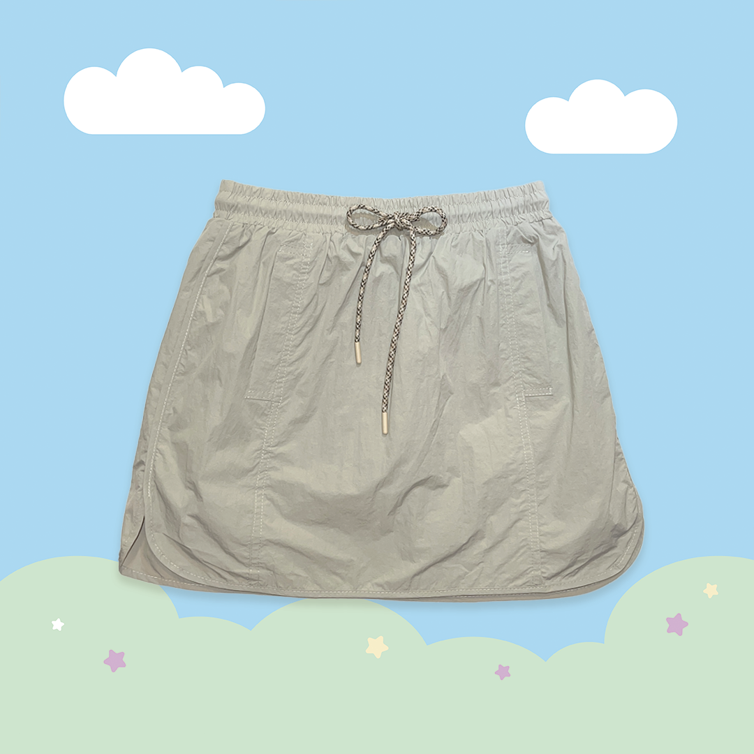 こ♡こ 尼龍防風抽繩工裝短裙