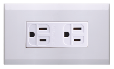 中一 月光輕觸款/接地雙插座蓋板組 JY-M1512-LI