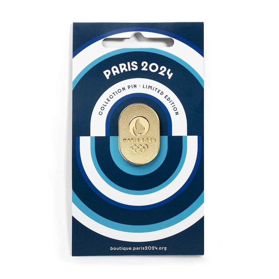 Paris 2024 Olympics Oval Pin Badge Gold