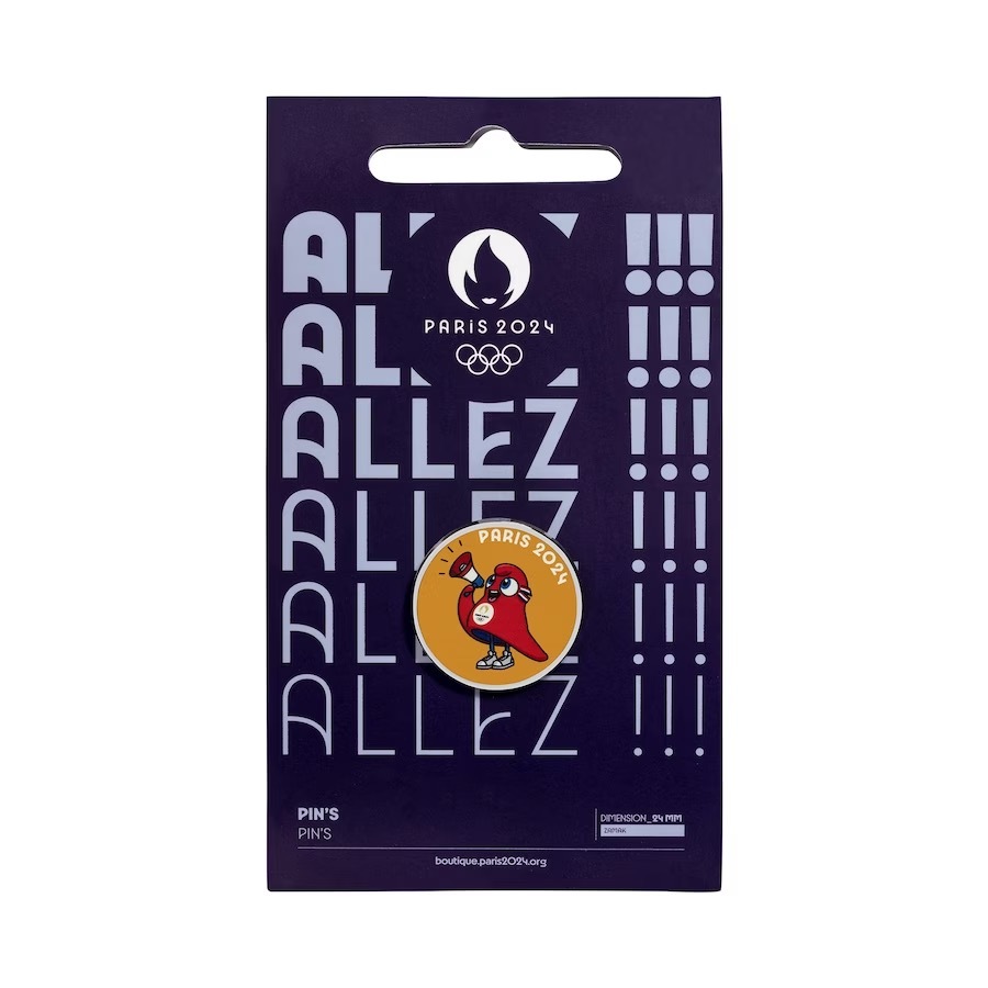 Paris 2024 Olympics Mascot Support Pin Badge