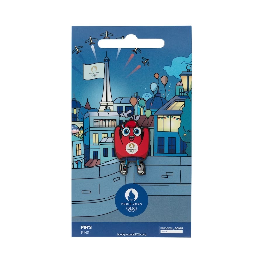 Paris 2024 Olympics Mascot Joyful Pin Badge