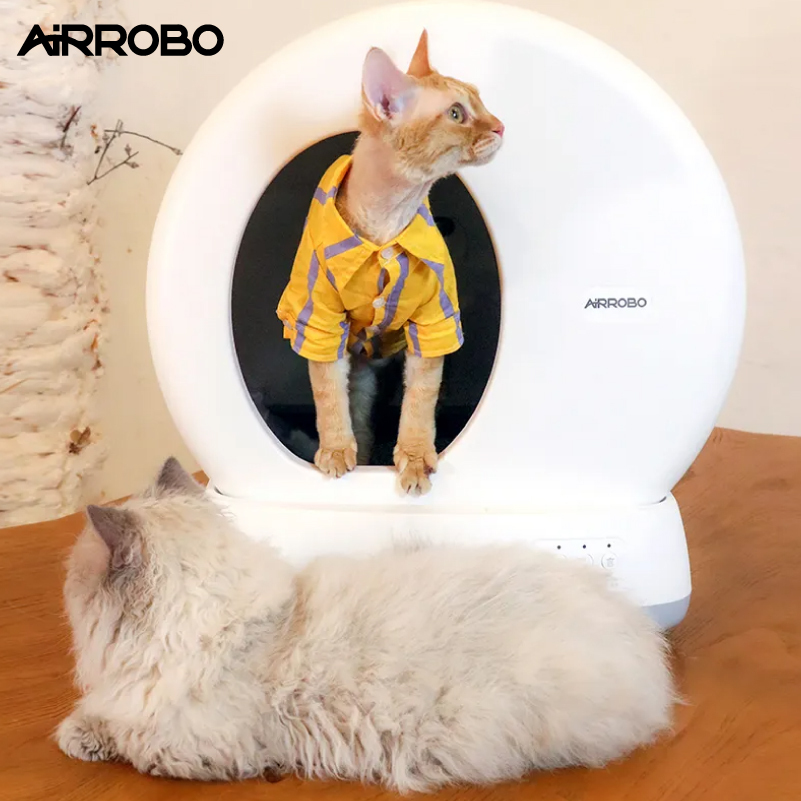 Airrobo 智能全自動貓砂盆S1|全封閉式|物理防臭|不挑貓砂|APP智能管理