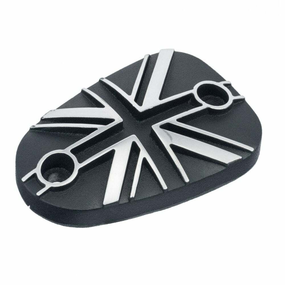 Motone 凱旋通用 鑄造 油杯蓋 英國旗 - 黑銀