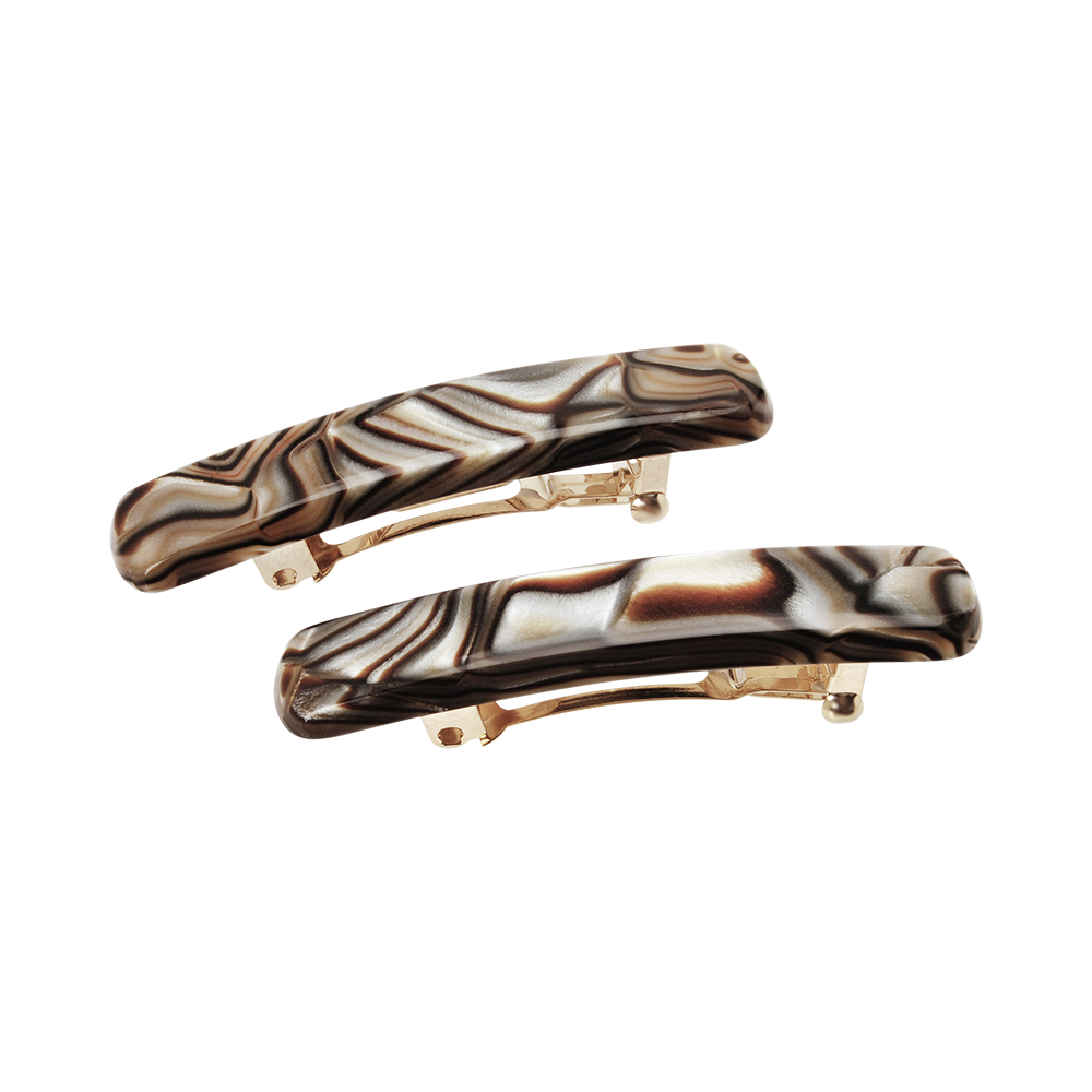 FRANCE LUXE 迷你長方形髮夾/一組〈珍珠貝〉