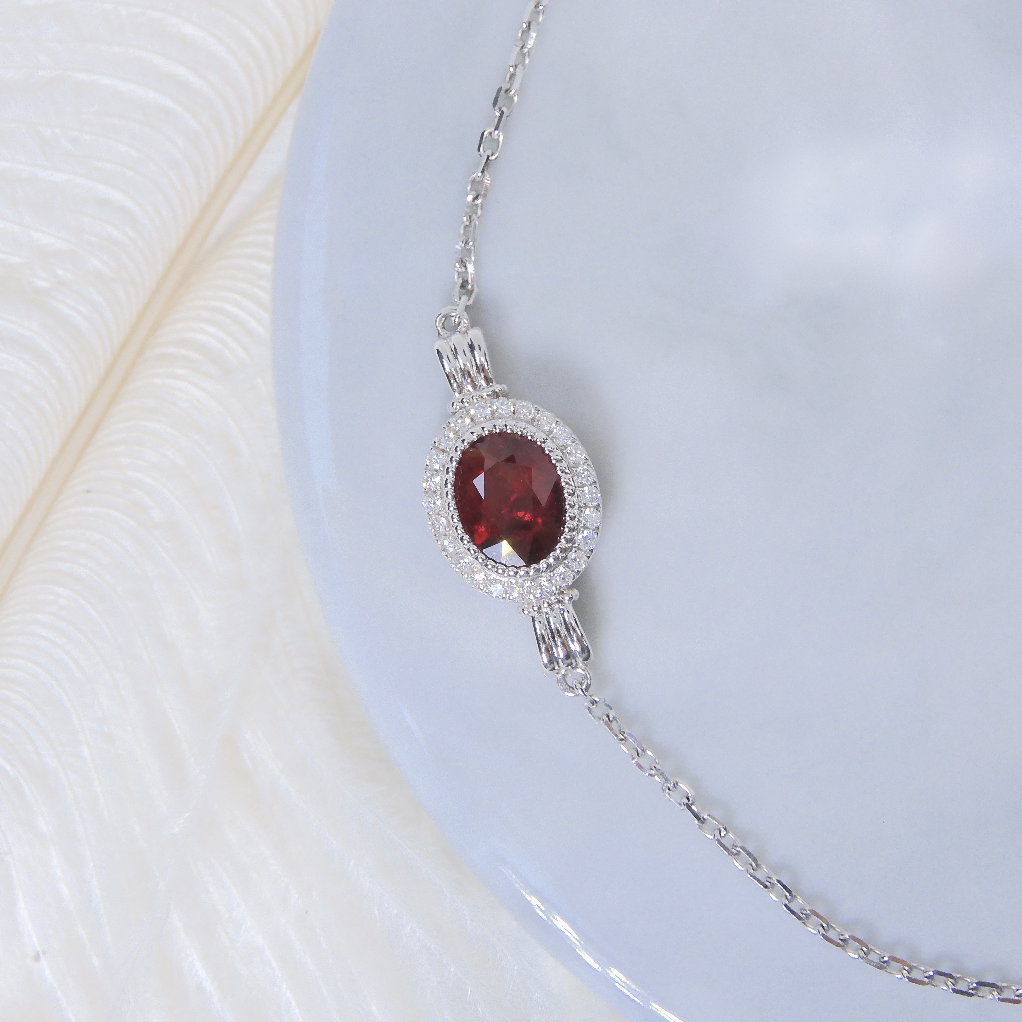 18K金 1.08ct 紅寶石手鏈 (配國際證書)