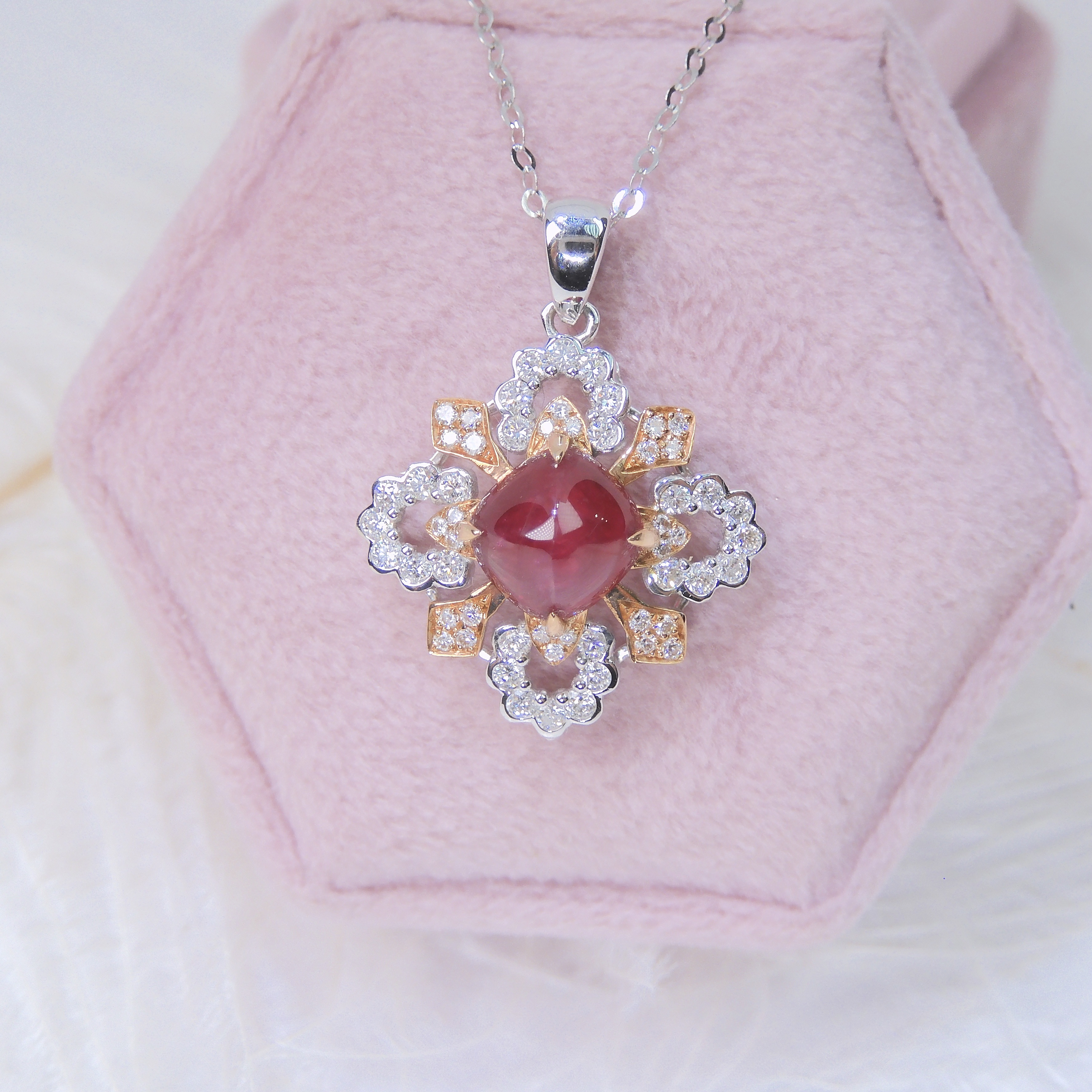 18K金 1.95ct 紅寶石吊墜 (配國際證書)