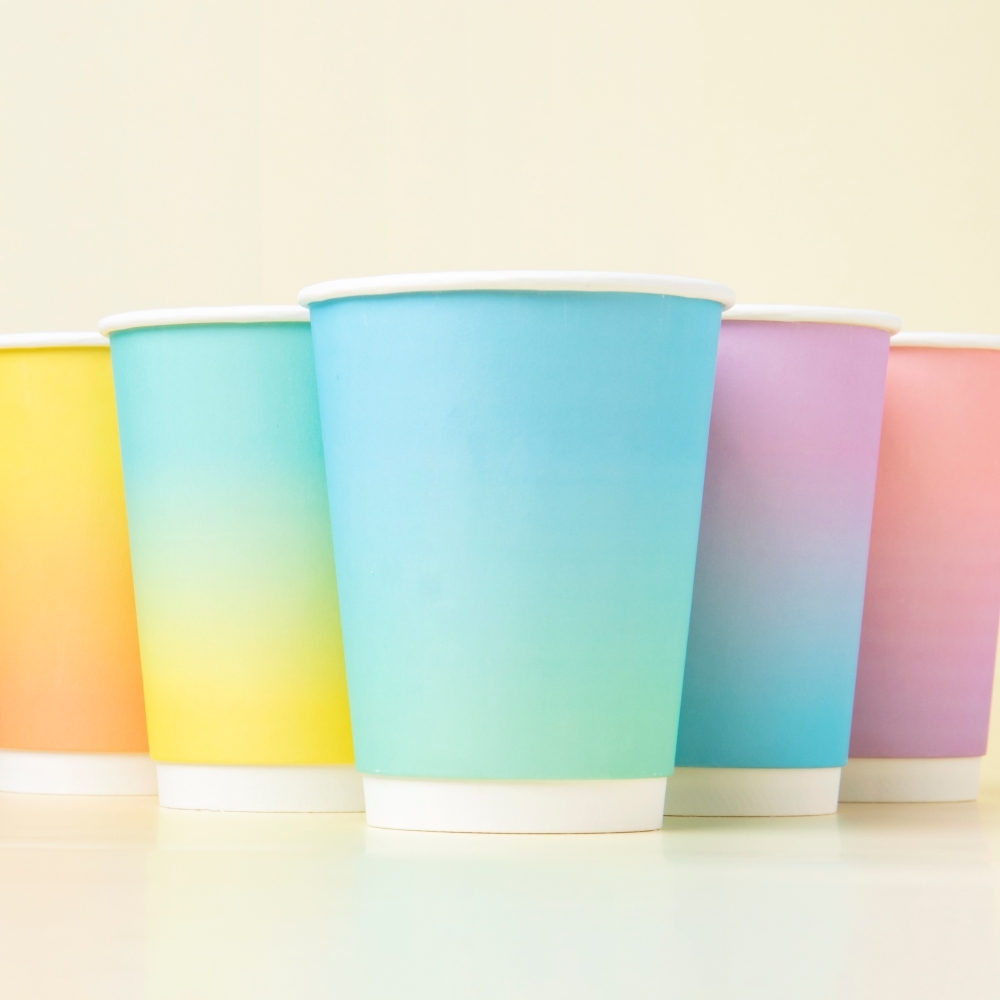 冷熱共用雙層中空杯 12oz 漸層繽紛