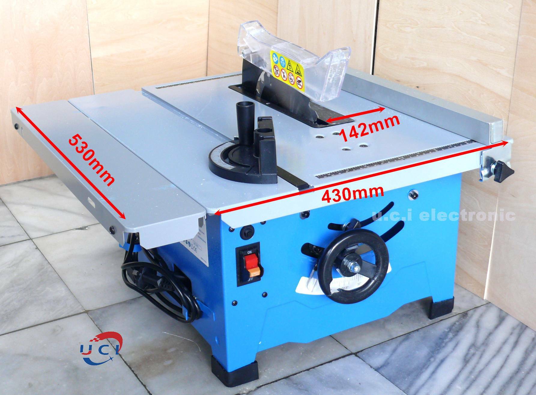 【UCI電子】 8寸小台鋸 切割台 鋸台 木工多功能鋸台 切割機45度斜切推台 木材切割