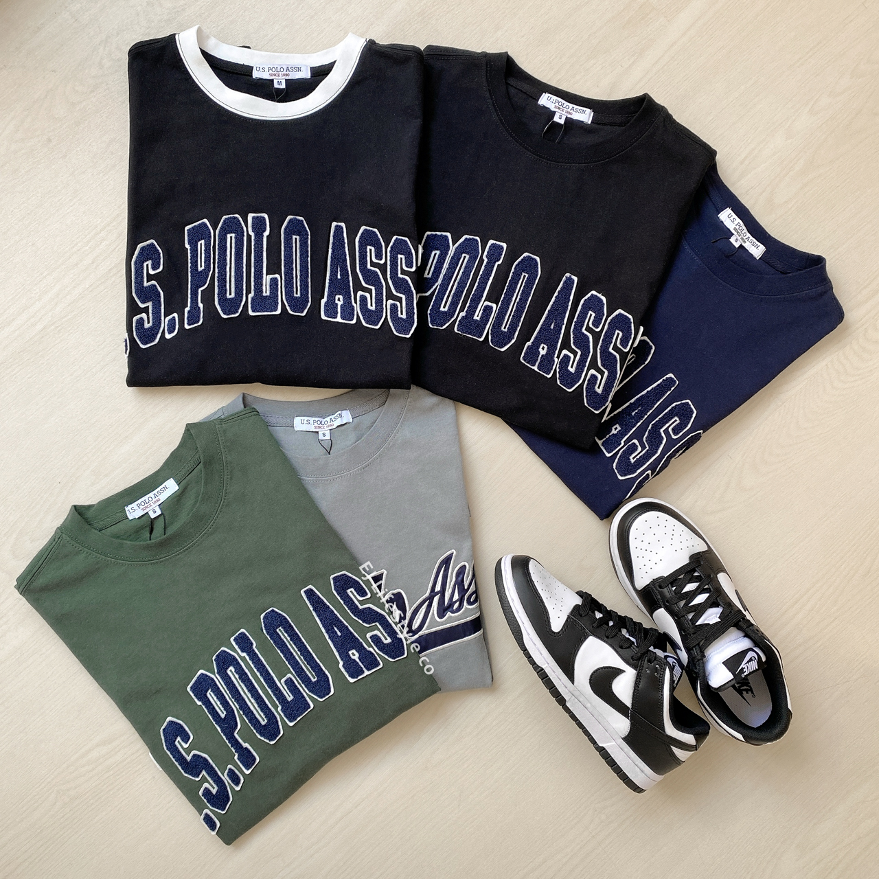 U.S. POLO ASSN. 短袖 大LOGO 寬版 深藍色 黑色 綠色 / 現貨