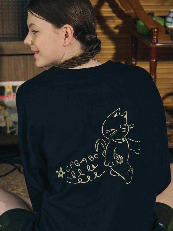 CPGN STUDIO ABC CAT EMBROIDERY SHORT SLEEVE TEE